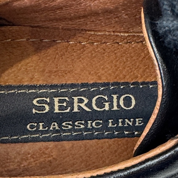Sergio Classic Line Boys  Black Leather Dress Shoes - Picture 2 of 14